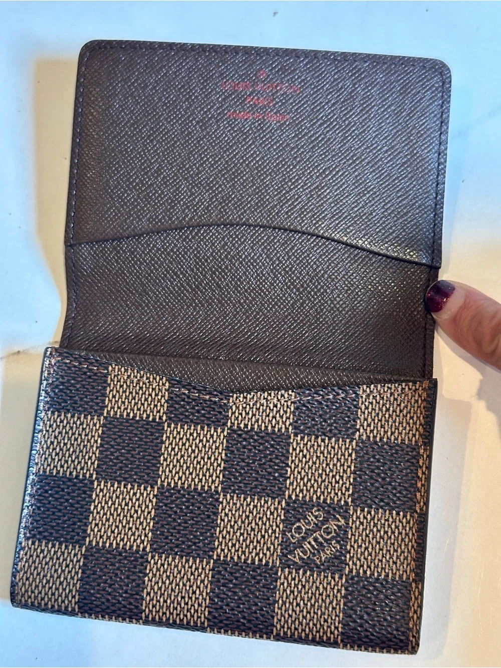 Authentic Louis Vuitton Damier Ebene Buisness Card Holder